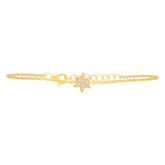 0.03ct 14k Yellow Gold Diamond Star of David Bracelet